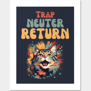 Trap Neuter Return Cat Design - Supporting Feral Cats' Welfare Posters and Art